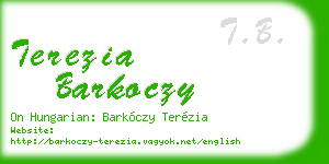 terezia barkoczy business card