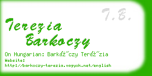 terezia barkoczy business card